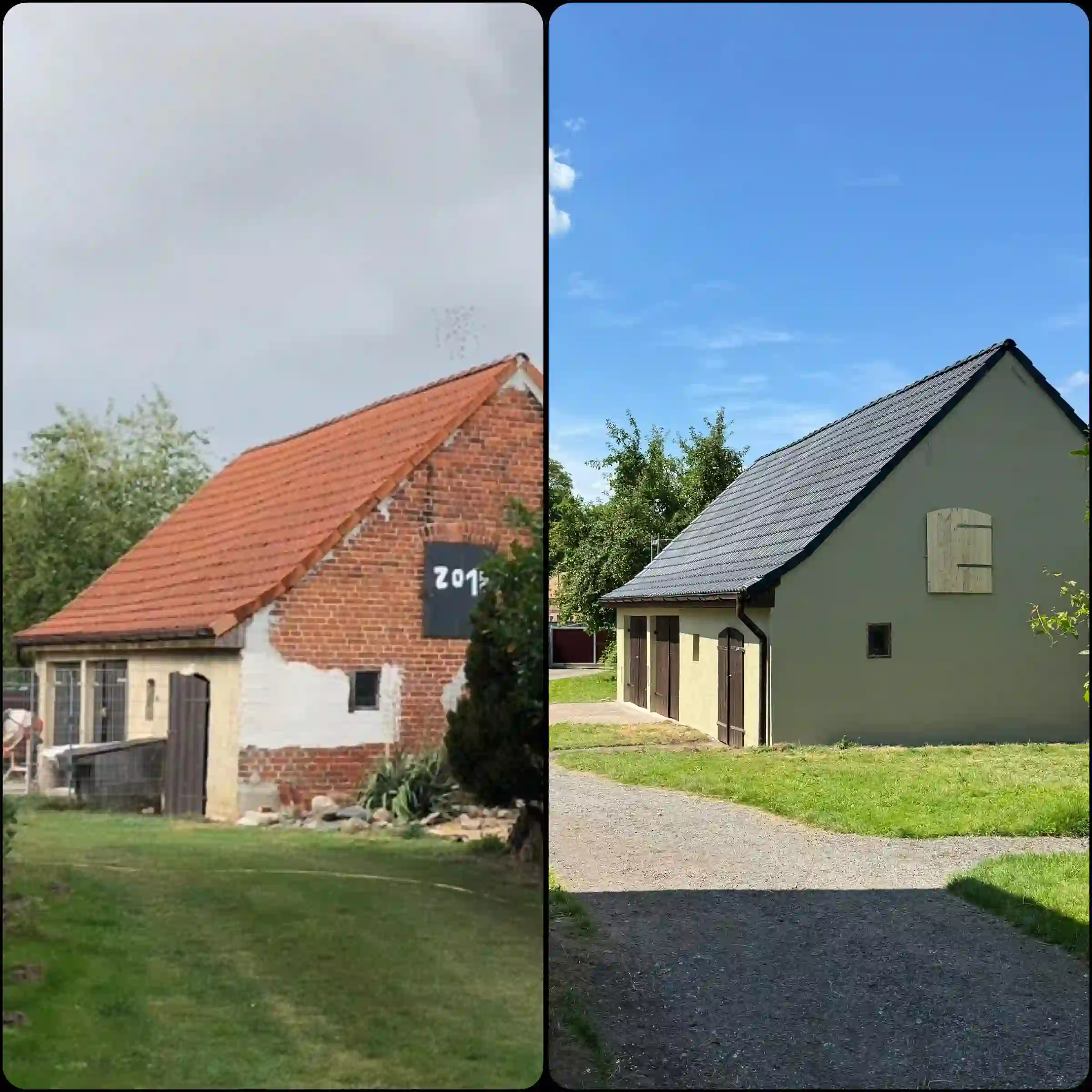Frisch verputzte, armierte und gestrichene Fassade mit glatter Oberfläche und wetterfester Beschichtung. von Duchdacht-Gemacht David Tessenow